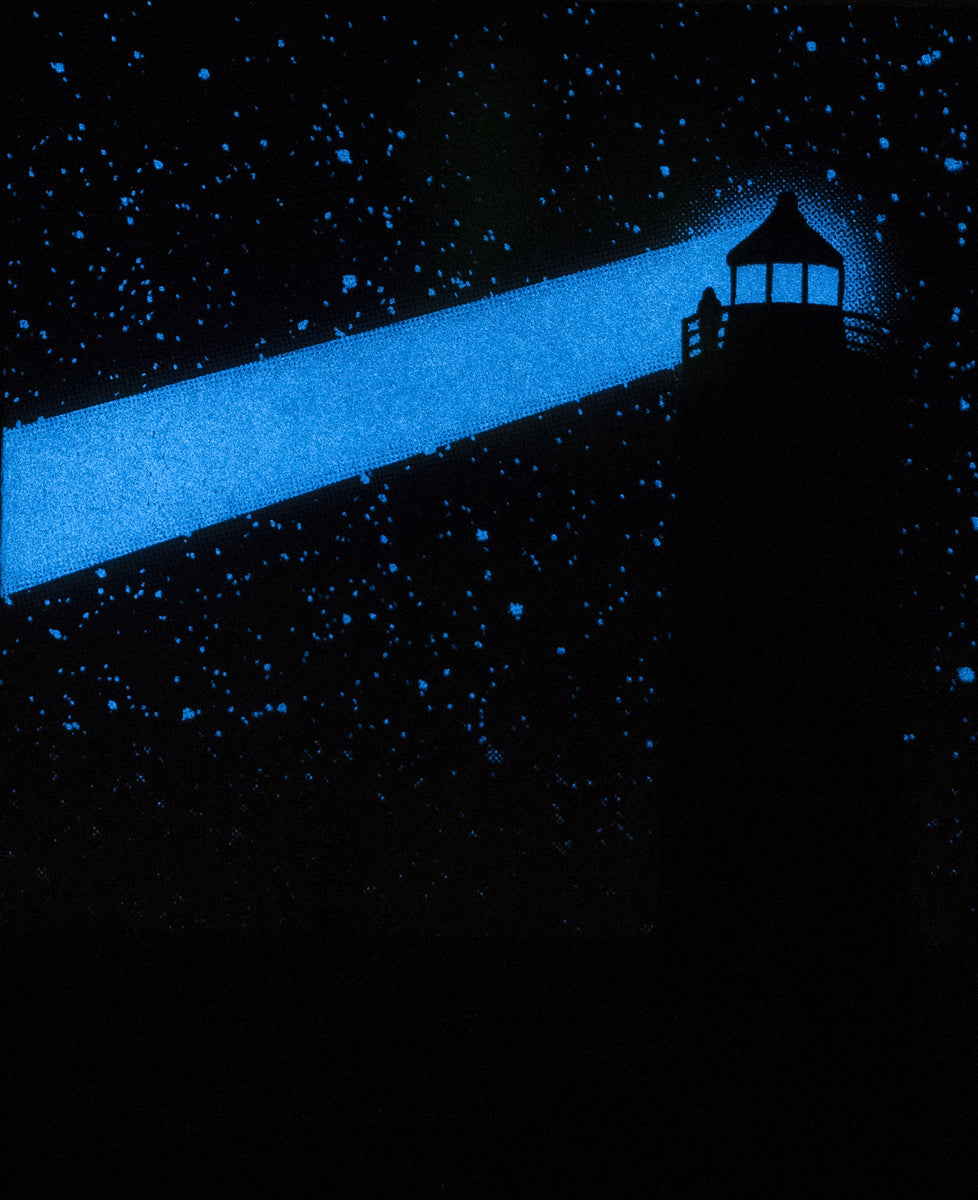 Lighthouse Glow-in-the-Dark Sailing Screen Print – Arsenal Handicraft