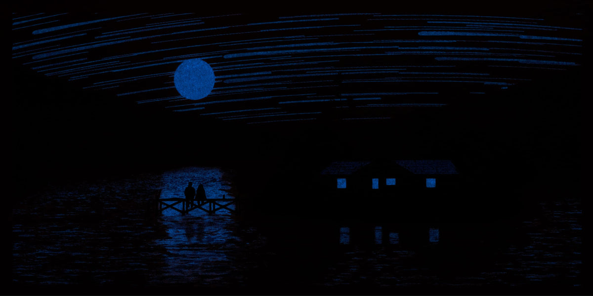 Waiting for the Perseids Meteor Shower Glow-in-the-Dark Art