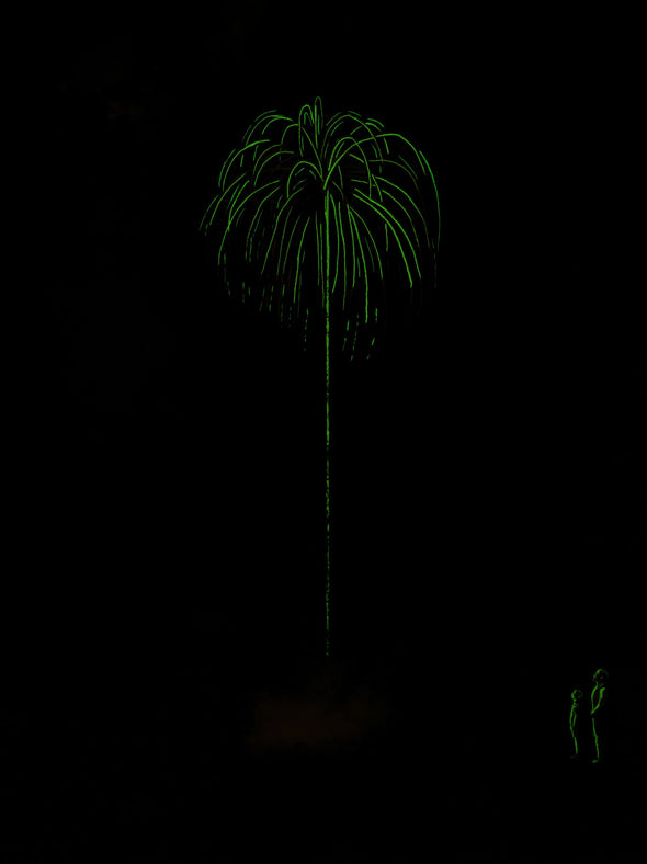 Firework Glow-in-the-Dark Screen Print