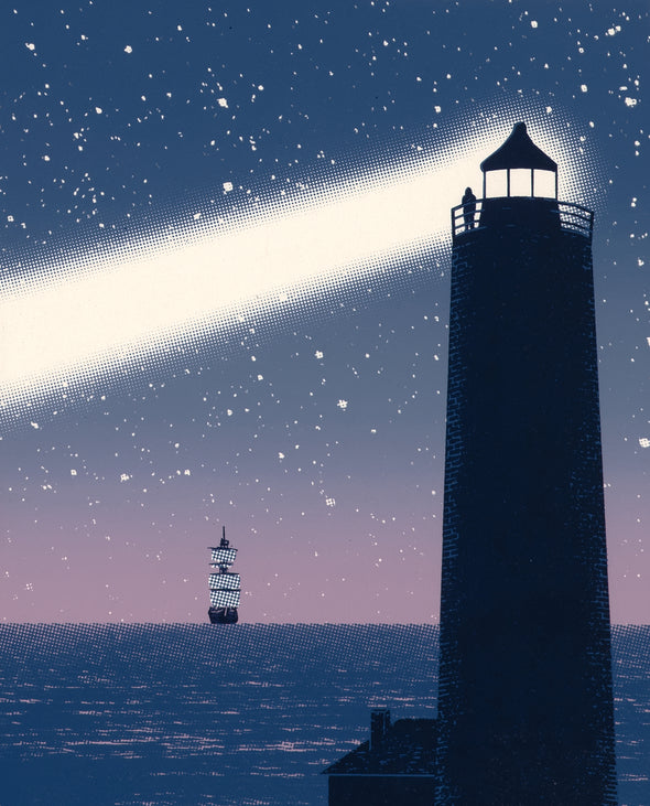 Lighthouse Glow-in-the-Dark Screen Print