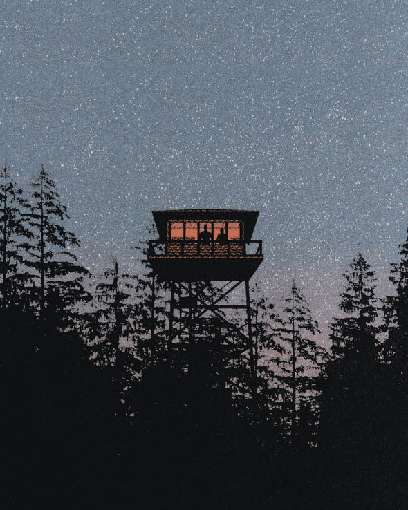 Lookout Tower Screen Print