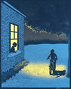 Last Days of Summer: a boy on a bike talking to a girl in a window at night