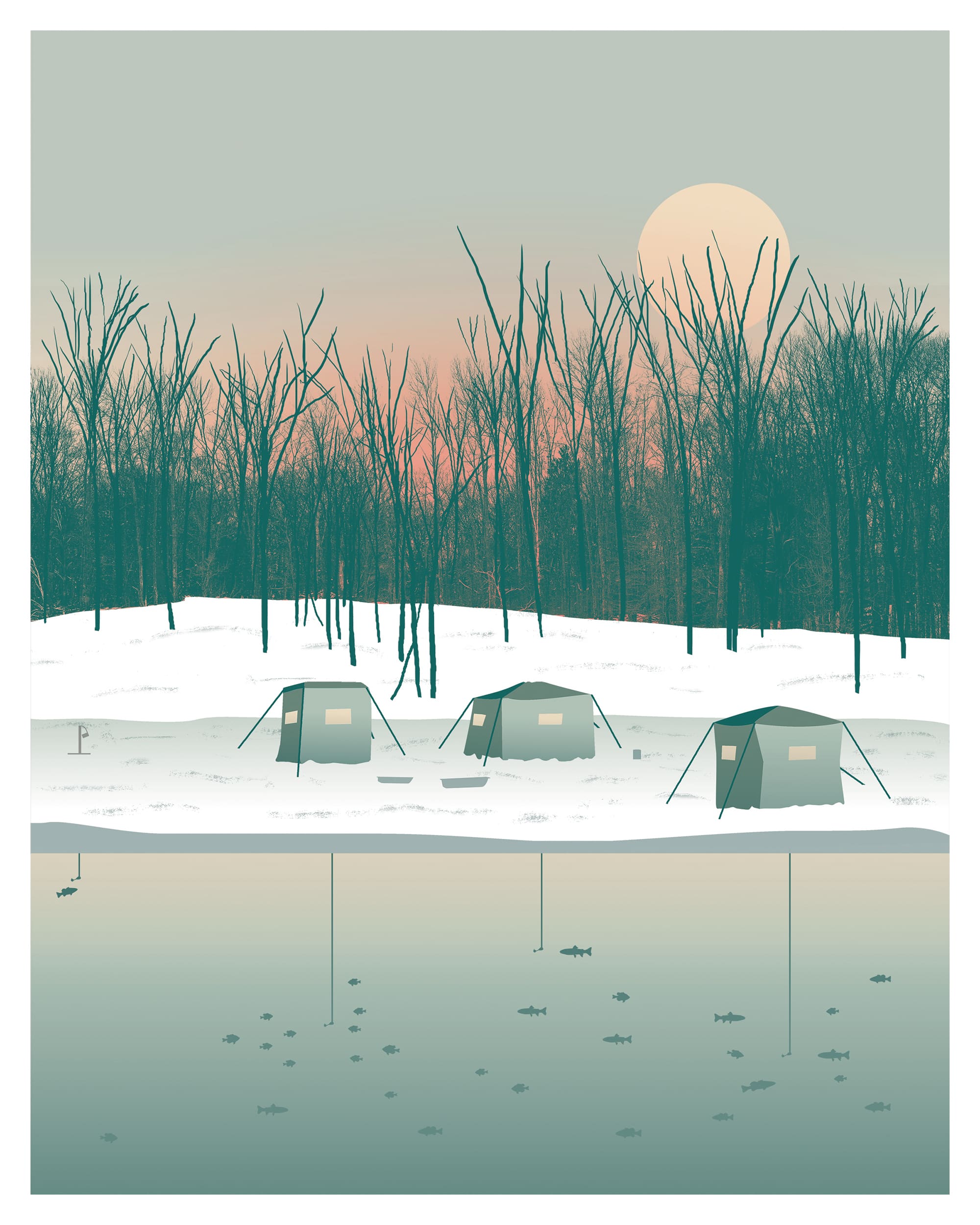 Ice Fishing Art Print – Arsenal Handicraft