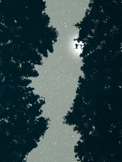 Raven Moon Glow-in-the-Dark Screen Print